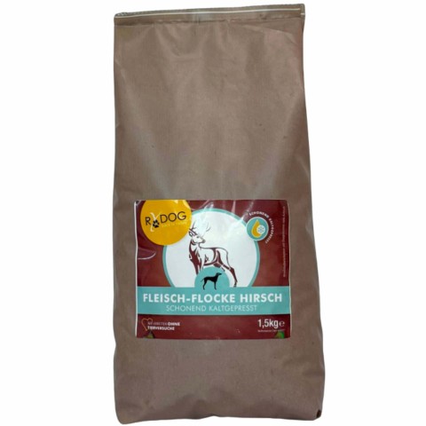 Hund Flocken Hundefutter Trockenfutter RyDog Fleisch-Flocke Hirsch 1,5kg 1 Stück -1- Anifit